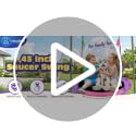 Kids & Adults Saucer Tree Swing - Pink & Purple, 43 Inch, 900LBS Capacity, 360° Swivel Outdoor Play Equipment